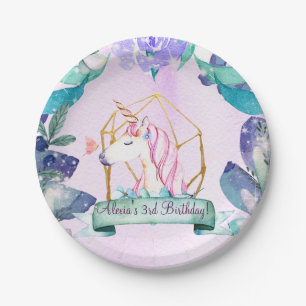 Verzauberter Wald Fantasy Magische Einhorn-Party Pappteller