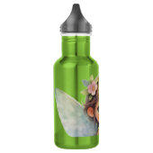 Verzauberter Wald Fee: pastellgrüner Sprite Edelstahlflasche (Links)