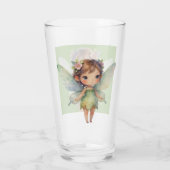 Verzauberter Wald Fee: pastellgrüner Sprite Glas (Rückseite)