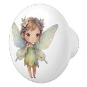 Verzauberter Wald Fee: pastellgrüner Sprite Keramikknauf (Rechts)