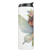 Verzauberter Wald Fee: pastellgrüner Sprite Thermosbecher (Nach links gedreht)