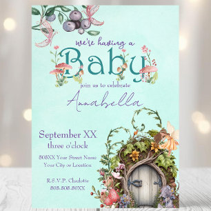 Verzauberter Wald Feen-Garten-Tür Baby Shower Einladung