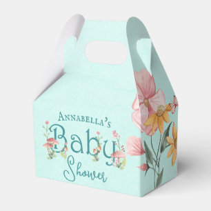 Verzauberter Wald Feengarten Türkis Babyparty Geschenkschachtel