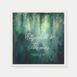 Verzauberter Wald Feenlichter Garten Chic Hochzeit Serviette