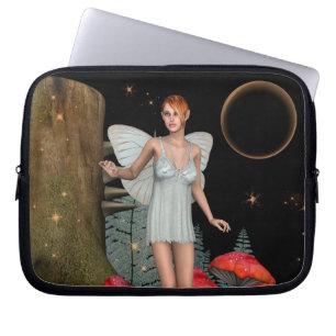 Verzauberter Wald Feenpilz Fantasy Kunst Laptopschutzhülle