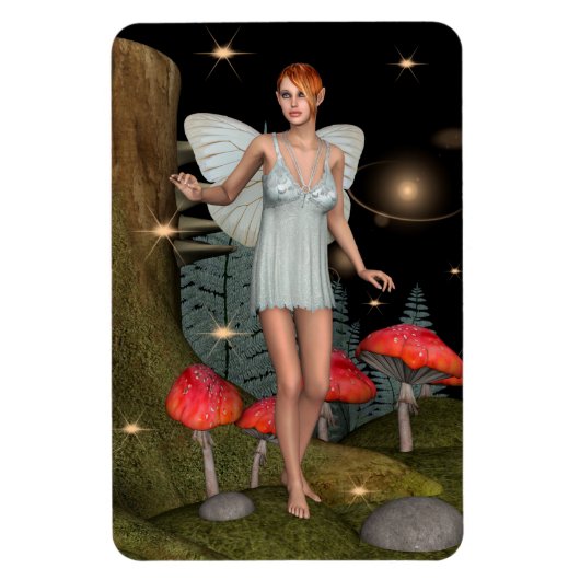 Verzauberter Wald Feenpilz Fantasy Kunst Magnet (Vertikal)