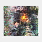 verzauberter Wald Fleecedecke (Vorderseite (Horizontal))