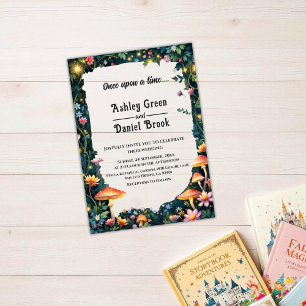 Verzauberter Wald Florales Märchen Hochzeit Acryleinladungen