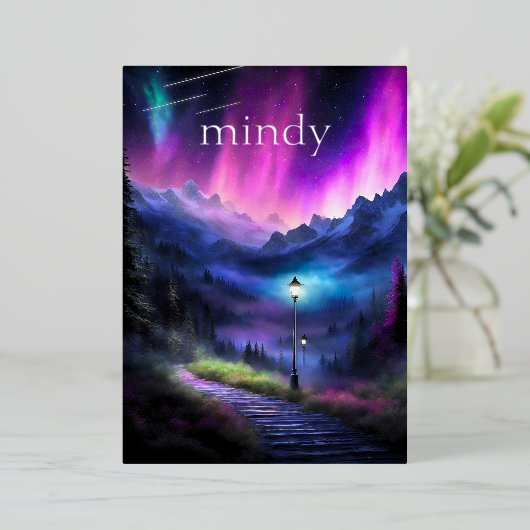 verzauberter Wald Folieneinladung (Stehend vorne)