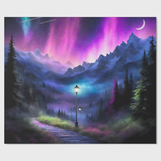 verzauberter Wald Geschenkpapier (Flach)