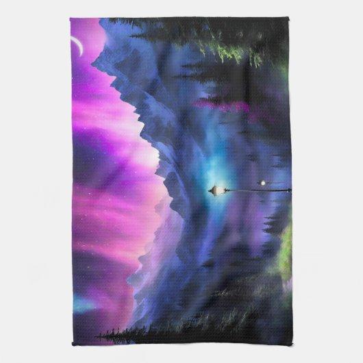 verzauberter Wald Geschirrtuch (Vertikal)