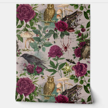 Verzauberter Wald Goblincore Toile Rosa Tapete