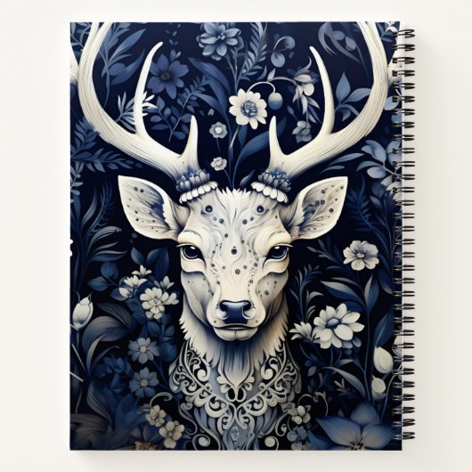 Verzauberter Wald Hirschwinterblut Notizblock (Rückseite)