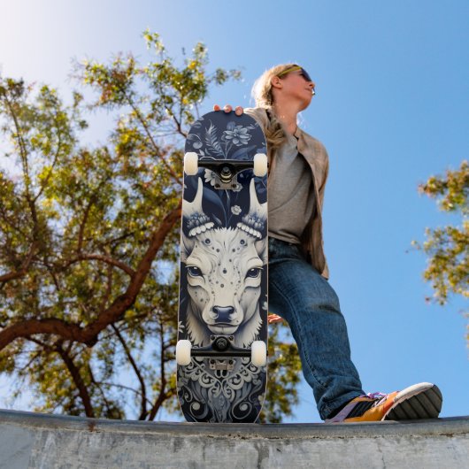 Verzauberter Wald Hirschwinterblut Skateboard (Außenbereich 1)