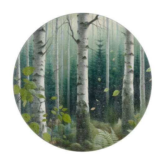 Verzauberter Wald Holzschneidebrett Schneidebrett (Vorderseite)