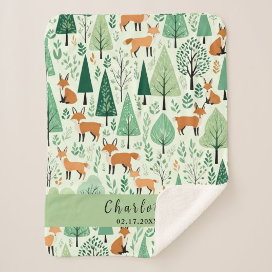 Verzauberter Wald-Kuddelkruste Sherpadecke (Vorderseite)