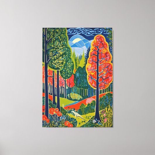 verzauberter Wald Leinwanddruck (Vorderseite)