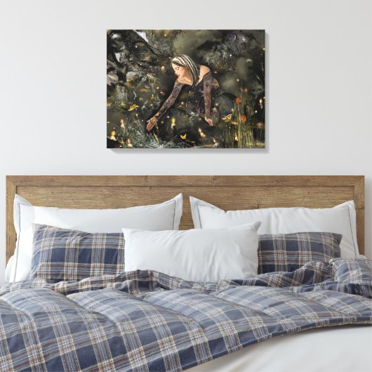verzauberter Wald Leinwanddruck (Insitu (Schlafzimmer))