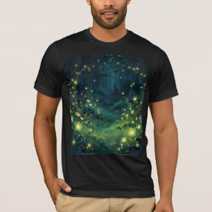 Verzauberter Wald Leuchten Magische Nacht T-Shirt