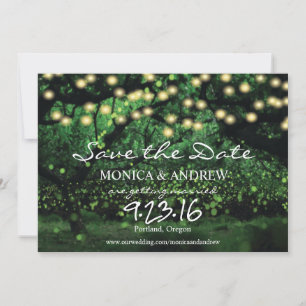 Verzauberter Wald Lichterkette Save-the-Date Save The Date