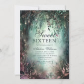 Verzauberter Wald Magische Kalligrafie Chic Sweet Einladung (Vorderseite)