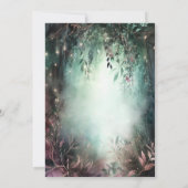 Verzauberter Wald Magische Kalligrafie Chic Sweet Einladung (Rückseite)