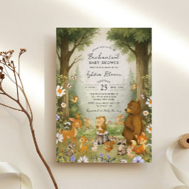 Verzauberter Wald Märchenbuch Baby Shower Einladung