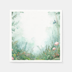 Verzauberter Wald Märchenwald Baby Shower Serviette