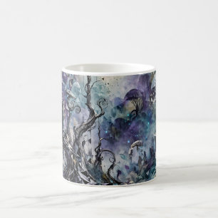 Verzauberter Wald Mystische Surrealistische Bäume Kaffeetasse