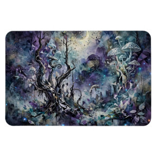 Verzauberter Wald Mystische Surrealistische Bäume Magnet