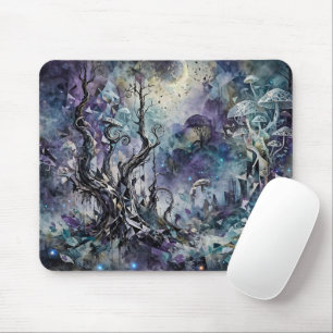 Verzauberter Wald Mystische Surrealistische Bäume Mousepad