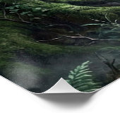 Verzauberter Wald | Nebeliger Wald-Fantasy-Poster Poster (Ecke)