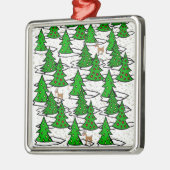 Verzauberter Wald - Ornament Aus Metall (Links)