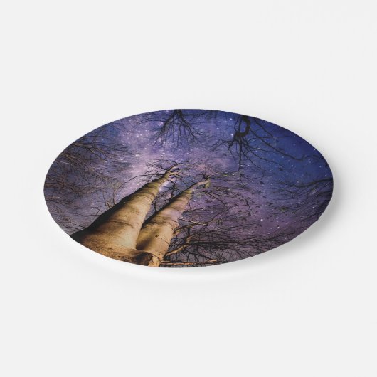 verzauberter Wald Pappteller (Schrägansicht)