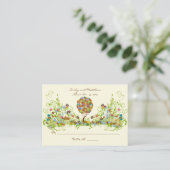 Verzauberter Wald Patchwork Blumenmärchenbaum Begleitkarte (Stehend Vorderseite)