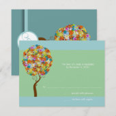 Verzauberter Wald Patchwork Blumenmärchenbaum RSVP Karte (Vorne/Hinten)