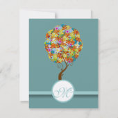 Verzauberter Wald Patchwork Blumenmärchenbaum RSVP Karte (Rückseite)