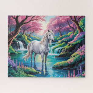Verzauberter Wald Pferd Puzzle