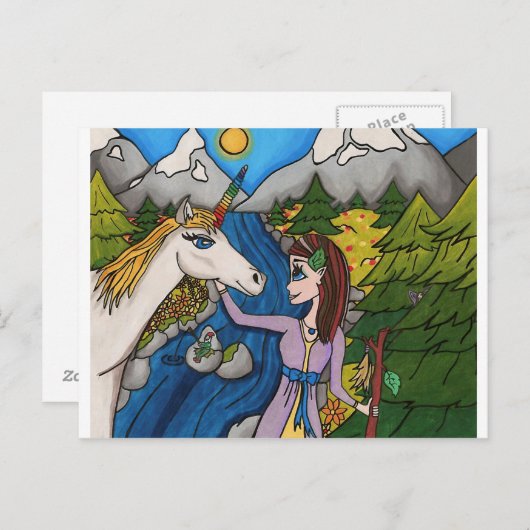 verzauberter Wald Postkarte (Vorne/Hinten)