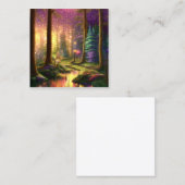 verzauberter Wald Quadratische Visitenkarte (Vorne/Hinten)