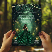 Verzauberter Wald Quinceañera Einladung