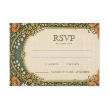 Verzauberter Wald Vintage Art Nouveau RSVP