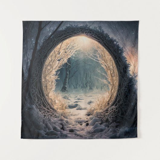 Verzauberter Wald Wandteppich (Vorderseite)