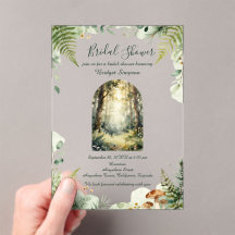 Verzauberter Wald Wasserfarbe Boho-Brautparty