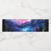 verzauberter Wald Wasserflaschenetikett (Einzelnes Label)