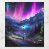 verzauberter Wald Weinetikett (Einzelnes Label)