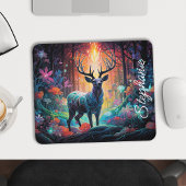 Verzauberter Wald Wirbel Hirsch Personalisiert Mousepad