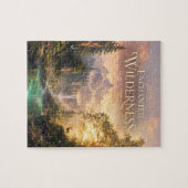 Verzauberter Waldhirsch Wasserfall Fantasy Puzzle (Horizontal)