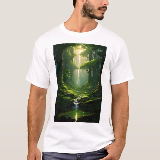 Verzauberter Waldpfad T-Shirt (Vorderseite)