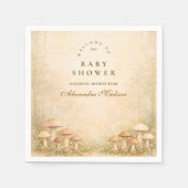 Verzauberter Waldpilz Baby Shower Serviette (Vorderseite)